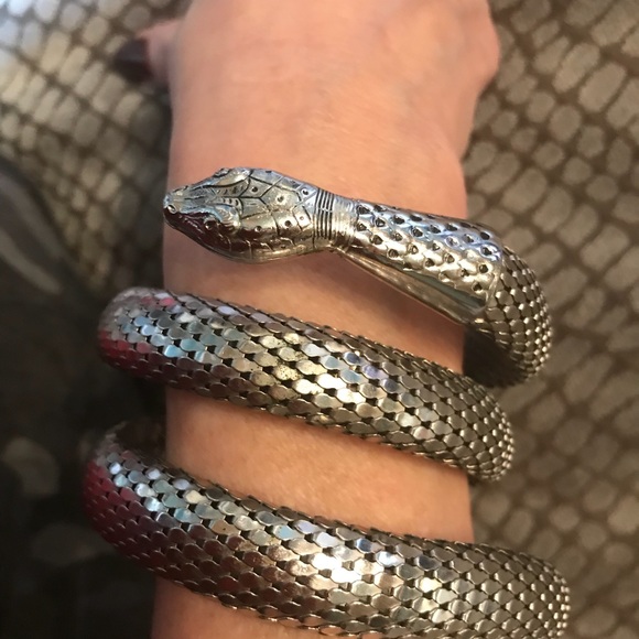 Whiting & Davis Jewelry - Whiting & Davis Vintage 3 Coil Snake Bracelet
